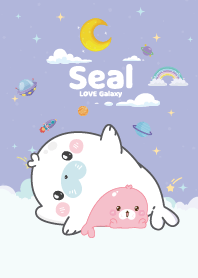 แมวน้ำอุ๋งๆ ก้อนเมฆน่ารัก สีม่วง