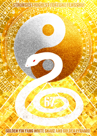 White snake and golden YinYang Lucky 67