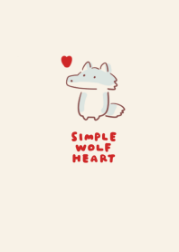simple wolf heart beige.