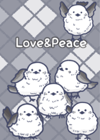 시마에나가 새 [그레이 체크 무늬]