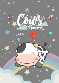 Cows Rainbow Galaxy Space Gray