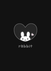 兔子 心 [黑色]