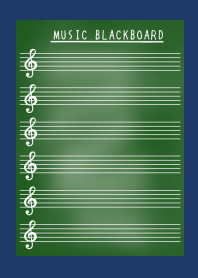 MUSIC BLACKBOARD-NAVY BLUE