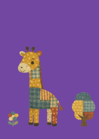 Giraffe's Outing on purple