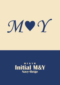 Initial M&Y Navy+Beige