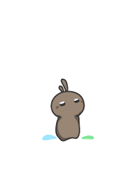 rabbit staring - nothing -001
