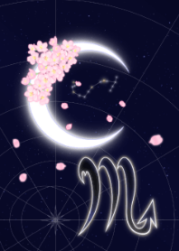 ราศีพิจิกพระจันทร์และดอกซากุระ