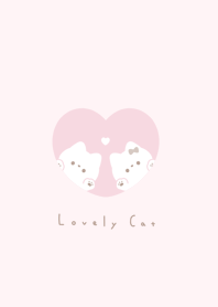 ねことハート. ピンク