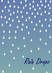 Rainy Drops + ivory/blue gradation