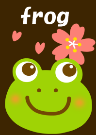 Frogs and cherry blossoms