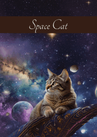 Space Cat on brown