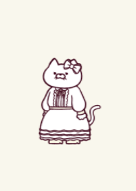 Frilly dress cat.(dusty colors11)