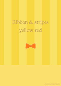 Ribbon & stipes yellow red