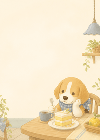 Lemon Beagle Yuzu Cake Desk