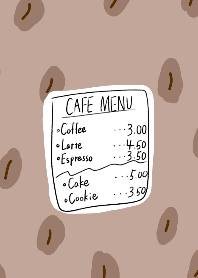 Handwritten warm cafe theme