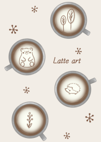 Latte art -Nordic forest- gray