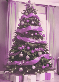 家にクリスマスツリーがあるなら（紫）