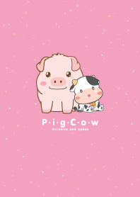 Pig&Cow Universe Pink