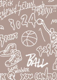 Basketball graffiti 01 beige