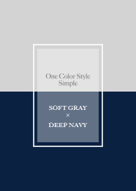 Deep navy gray / One color style