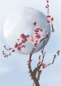 flower with moon