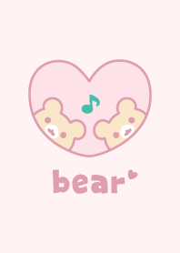 Bear Musical note - Pink