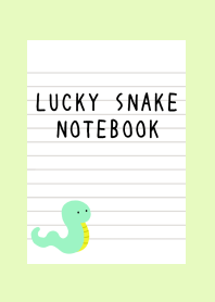 LUCKY SNAKE NOTEBOOK-YELLOW GREEN