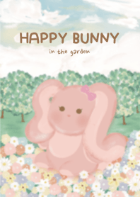 Happy Bunny in the garden