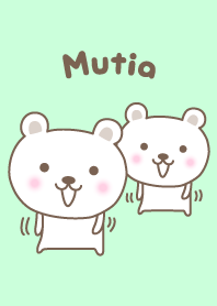 Tema beruang lucu untuk Mutia