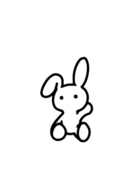 かしこいうさぎ 白 修正版 【シンプル】