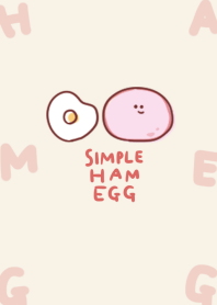 simple ham fried egg beige