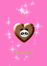 panda chocolate pink