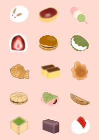 Japanese sweets theme PINK world version