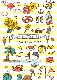 summer sea travel yellow J #pop
