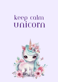 Keep Calm Unicorn (Purple)
