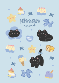 Hello! Cat Black Blue Lover