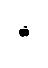 White. Black apple.
