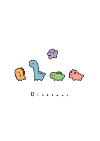 ไดโนเสาร์ตัวเล็ก : white colorful