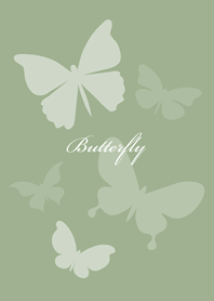 Butterflies flying(grey green)