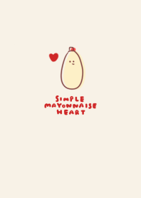 simple mayonnaise heart beige.