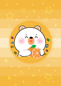 เจ้า หมีขาว รักสีส้ม เรียบง่าย