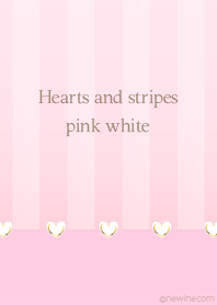 Hearts and stripes pink white