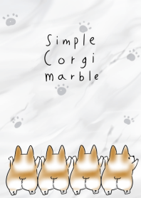 ง่าย Corgi หินอ่อน