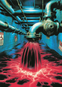 The Liquid of Death Under Midnight Blue