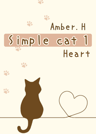 Simple cat No.1 Heart