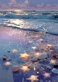 Green Starlit Shell Beach