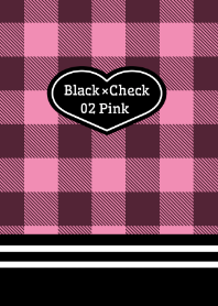 Black × Check 02 Pink