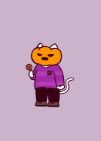Jack-o'-lantern cat.(dusty colors08)