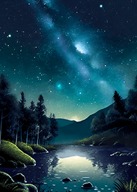 Beautiful starry night view#1364