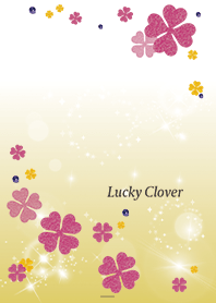 Gold : Lucky pink clover